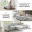 Canapé modulaire surdimensionné en L surdimensionné avec assise profonde et repose-pieds large-1343388521
