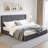 Lift Up Storage Bed Frame / Vertical Channel Tufted Headboard-1614852997-1614852994