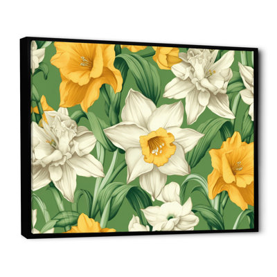 «Yellow White Natures Impression Daffodil I» sur toile
