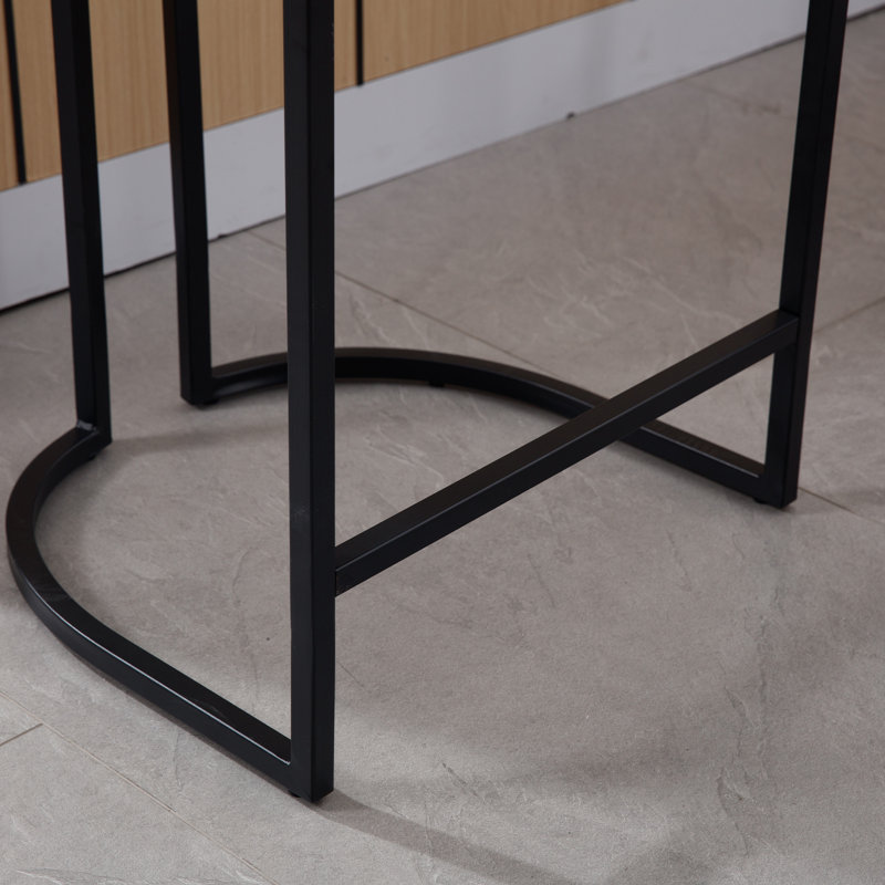 Tabourets de comptoir modernes rembourrés avec accoudoirs et repose-pieds, Gris
