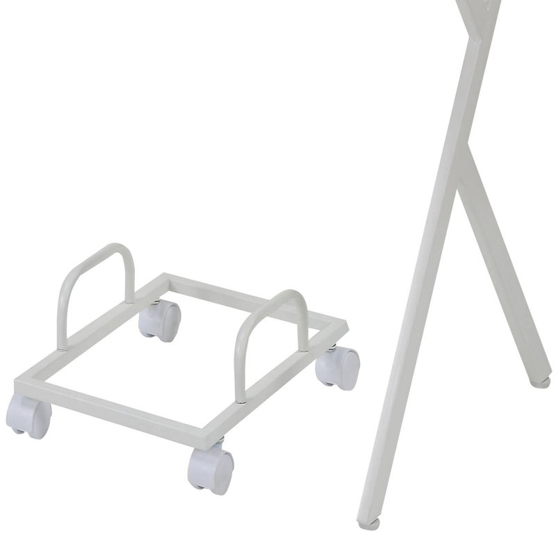 Bureau d'ordinateur en L blanc avec support pour unité centrale, Blanc