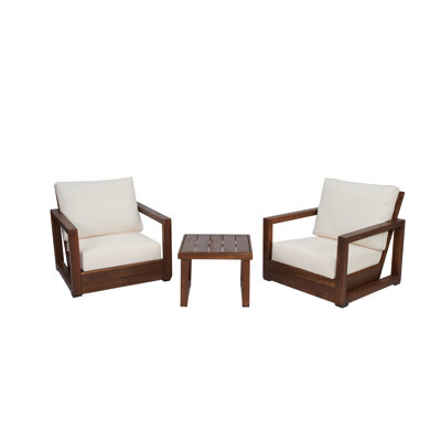 Donnie 2-Person Acacia Patio Seating Group