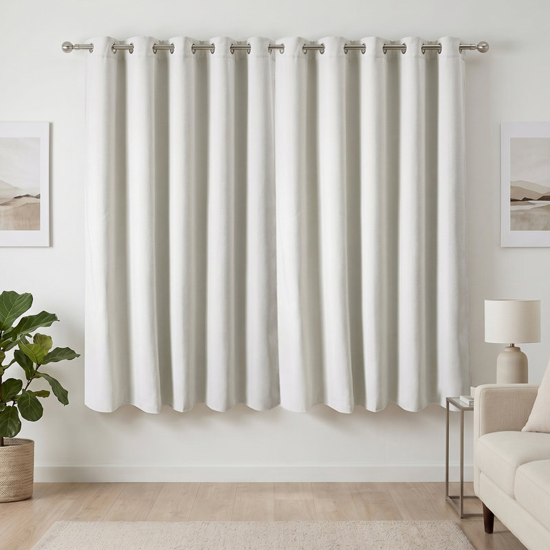 Sheer Curtain Pair, 117 cm Width x 137 cm Drop