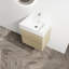 Meuble-lavabo mural 24 po avec lavabo en résine, 2 tiroirs à fermeture en douceur, ensemble KD-1049858599-1049858598