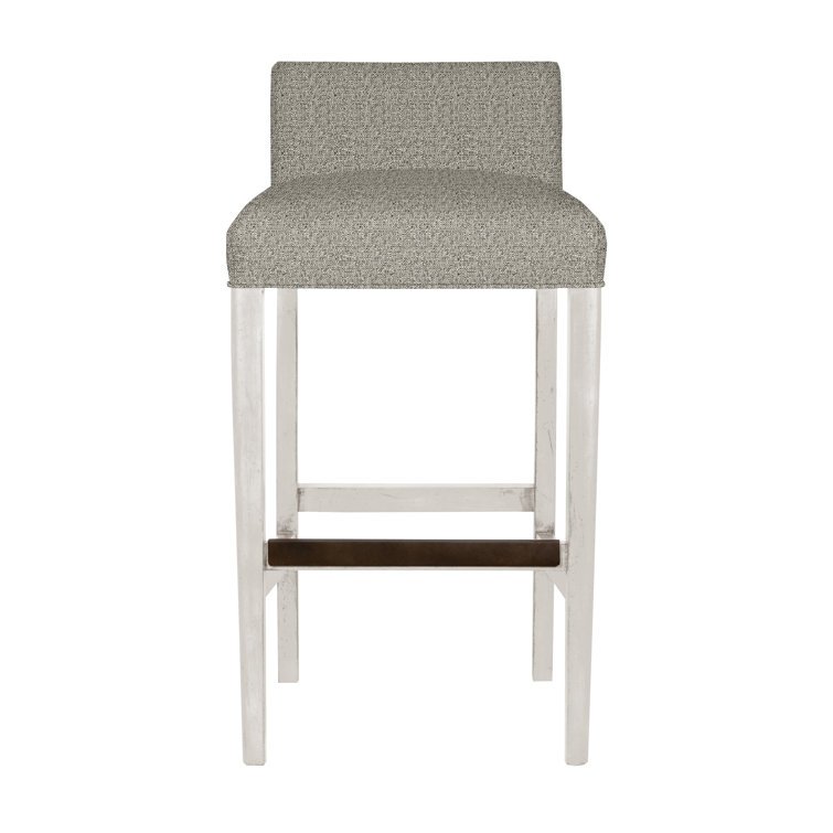 Gin Fizz Upholstered Stool with Solid Wood Frame