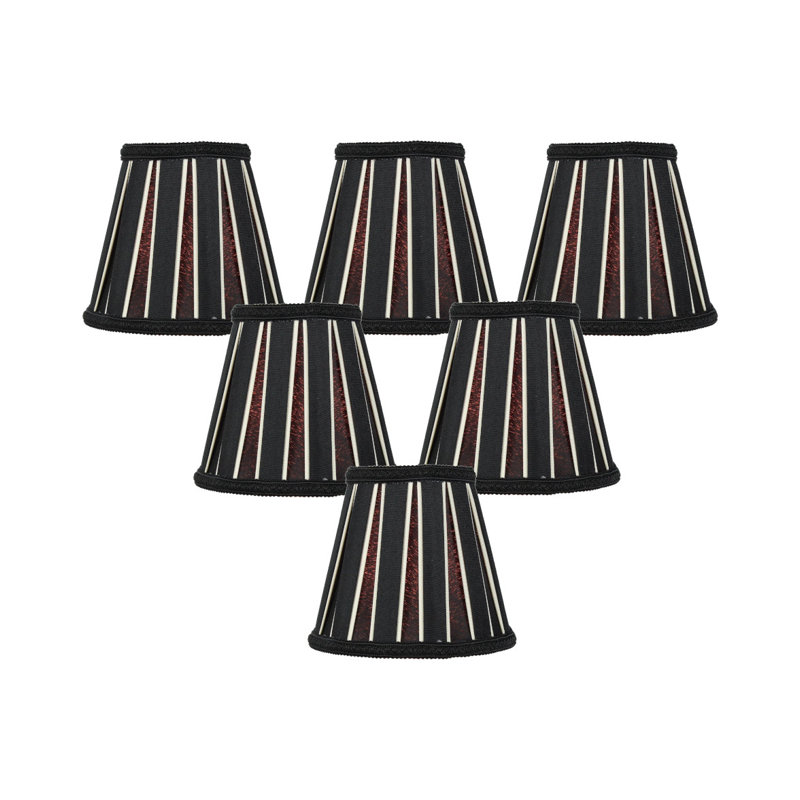 Abat-jour empire en lin H 4 po x l 5 po (attache) de couleur noire