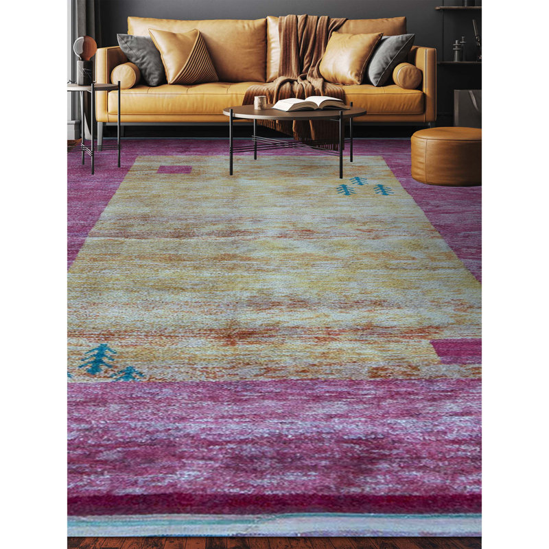 Hand-Knotted High-Quality Red Area Rug