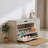 2-Tier Adjustable Shoe Cabinet,Upholstered Shoe Storage Bench With Cabinet-2052386747