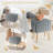 Modern Vanity Stool Chair With 4 Metal Legs And Storage, Multiuse Foot Rest For Makeup Room Bedroom-46305012