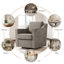 Upholstered Swivel Armchair-1538903130