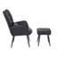 Chaise avec accoudoirs larges 28 po avec tabouret Lakara-1405915220