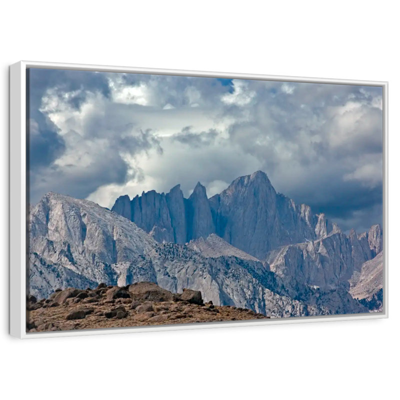 Majestic Mount Whitney, Floating Frame White, 19" X 13"