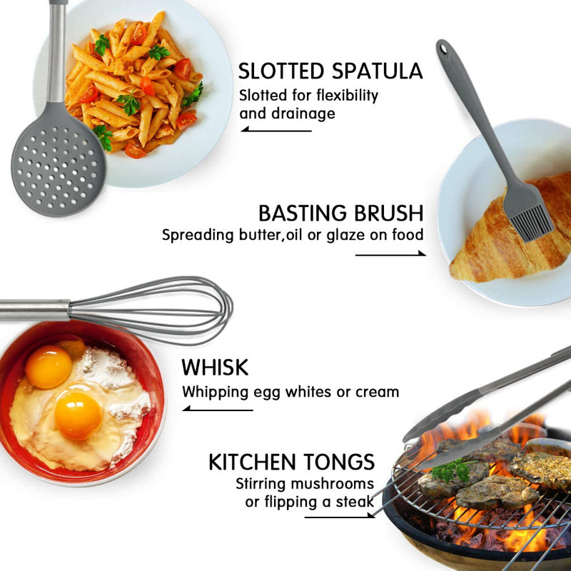 Ruya company 15 Utensil Set, Gray