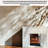 French-style minimalist marble fireplace