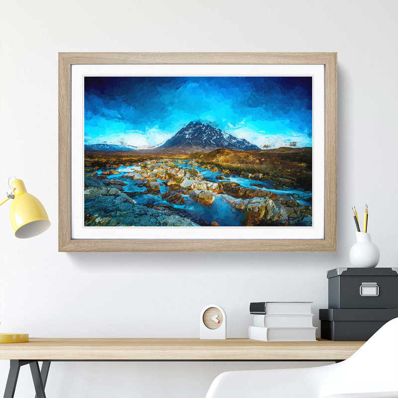 Glencoe in Scotland - Framed Print, 27cm H x 36cm W x 2cm D, Oak Framed