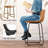 Evre Bar Stools Set of 2, PU Leather Counter Height Bar Stools,  Modern Barstools with Metal Legs and Footrest, Urban Armless Dining Chairs with Backrest for Kitchen Island-1223225635-1223225638