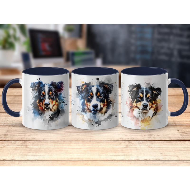 Ceramic Coffee Mug, Navy, 4