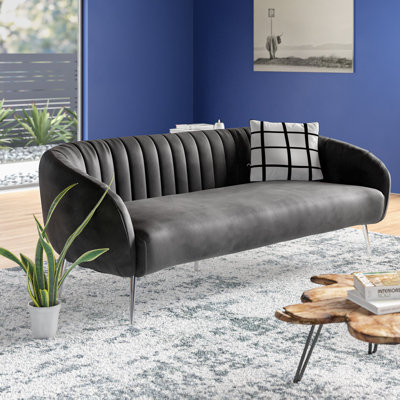 Hilda 74 " Velvet Sofa