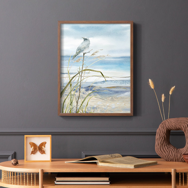 Seaside Rest I, reproduction encadrée - bois massif, H 14 po x l 11 po, Brun