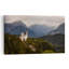 Fairytale Mountain Castle Dramatic Abstract Contemporary Autumn Forest Wall Art Print 1 Piece Wrapped Canvas Wall Art-2068750504