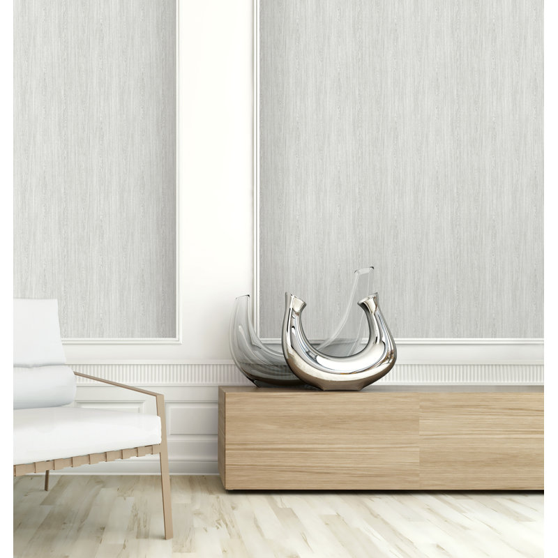 Rouleau de papier peint lisse 2,2 pi x 27 po Francom, Gris doux