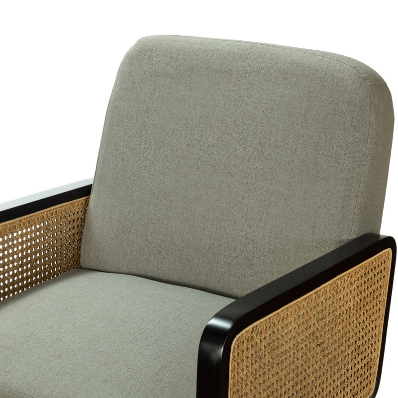 Fauteuil rembourré Sonnet, Mélange de polyester gris