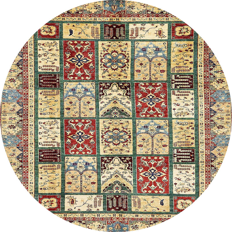 Abstract Indoor Rug, Round 8'
