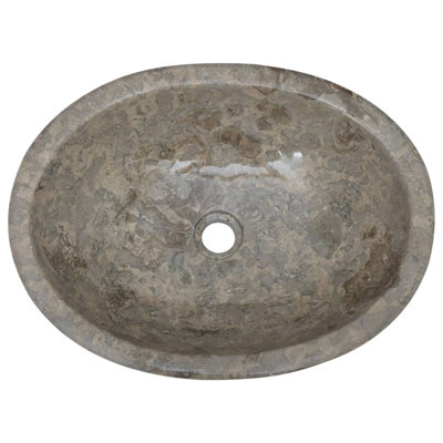 VidaXL Marble Circular Bathroom Sink