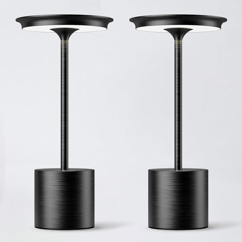Lampe de table sans fil 2Pack, lampe de table portable rechargeable 6000Mah d'extérieur, lampe alimentée par pile à intensité variable 3 couleurs, lumière de table à DEL pour le dîner / la chambre / le restaurant / l'extérieur (2Pack)
