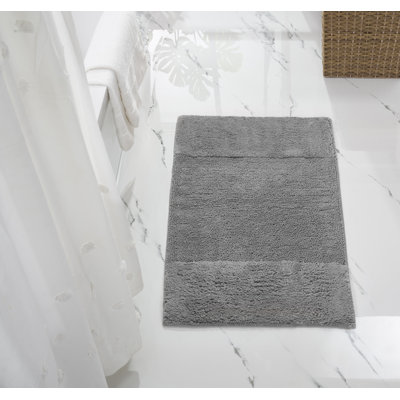 Merkle 100% Cotton Tufted Bath Rug with Non-Slip Backing Machine Washable Luxurious Solid Ultra Soft and Absorbent Bathroom Rug