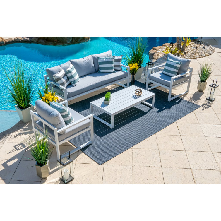 Reansh 5 - Person Patio Conversation Sets with Cushions