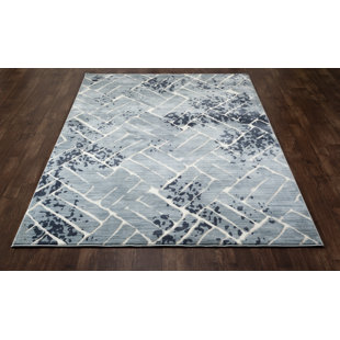 Mcconnell Geometric Aqua Area Rug