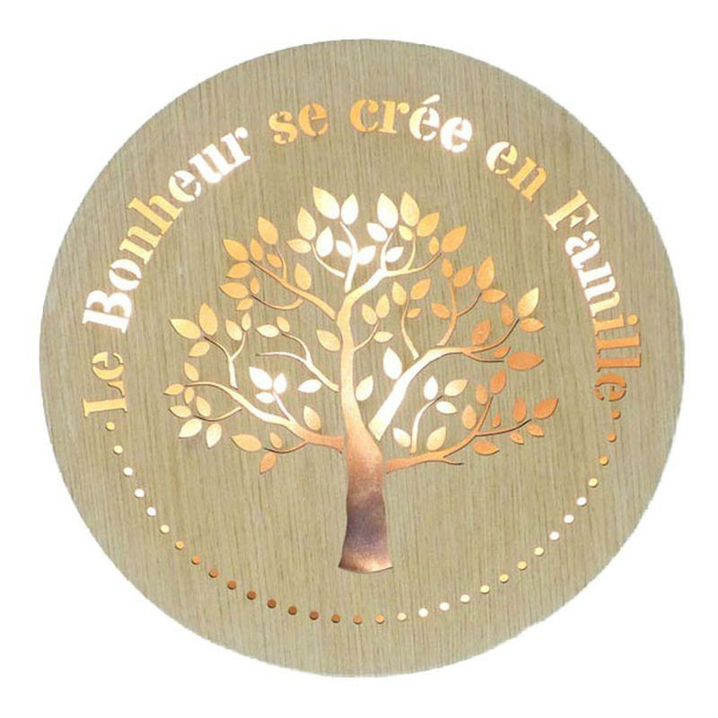 Plaque murale ronde avec arbre de vie