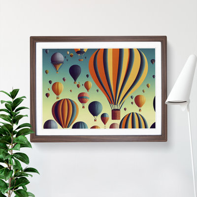 Art Deco Hot Air Balloons Vol.2 - Framed Print
