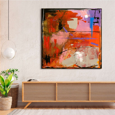 Abstract Red Roses by H. Romero - Wrapped Canvas Print