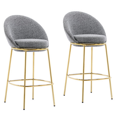 Structure à deux ors, revêtement gris mélangé, espace intelligent pour les petits espaces avec revêtement intérieur en métal, dossier solide, comptoir de salle à manger confortable