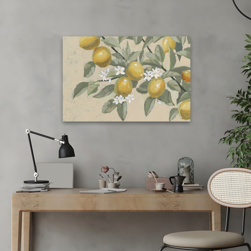 Branche de citron contemporaine neutre, H 24 po x l 16 po