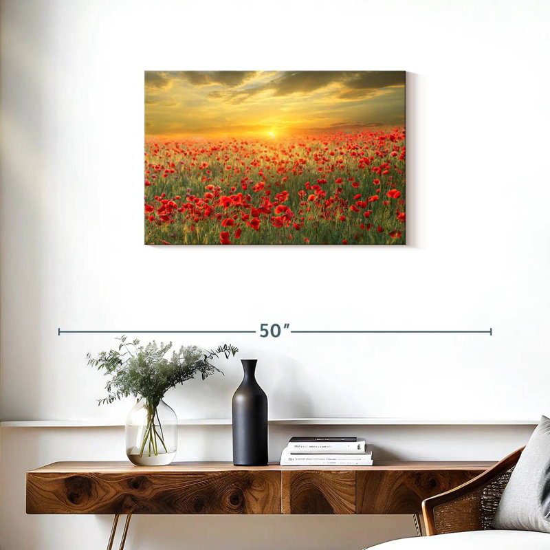 Alvord Poppy Meadow Sunset, H 20 po x l 30 po