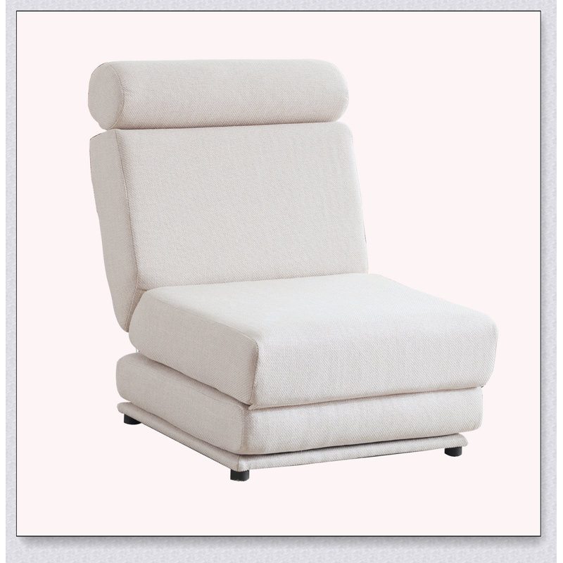 Canapé-lit simple pliable avec coussin, canapé-lit pliable portatif, fauteuil de loisir, facile à ranger, fabriqué en lin respirant et portable