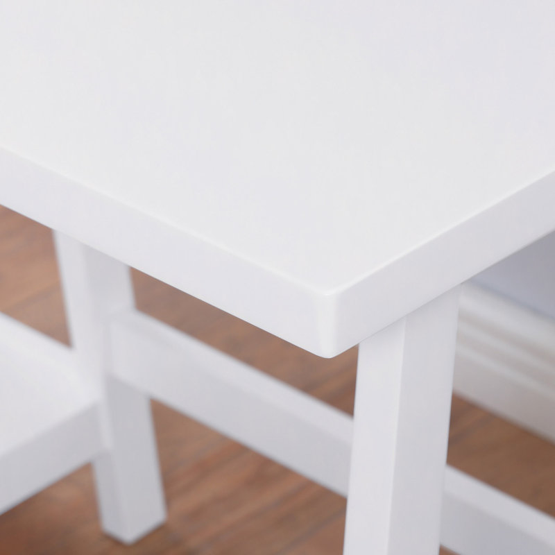 Bureau d'écriture avec rangement Redina, Blanc