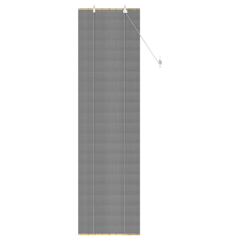 Bamboo Roller shade, Grey, 40 cm W x 220 cm L