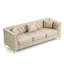 Canapé Chesterfield modulaire avec capitonnage à boutons et accoudoirs à garniture en métal, comprend 6 coussins-133286214