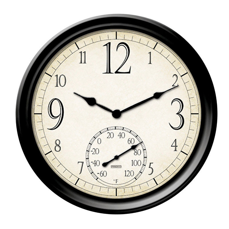Horloge extérieure et thermomètre