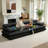 118" Upholstered Linen-Blend Chenille The Serenity Curved Sofa -906672495