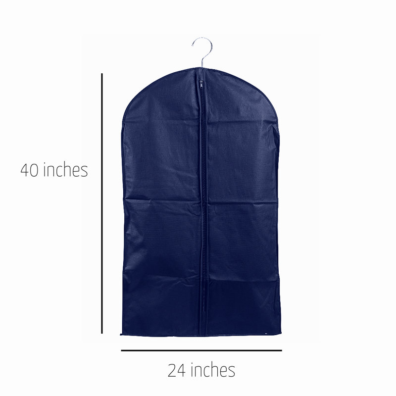 40'' Breathable PP Non Woven Garment Bag, Blue