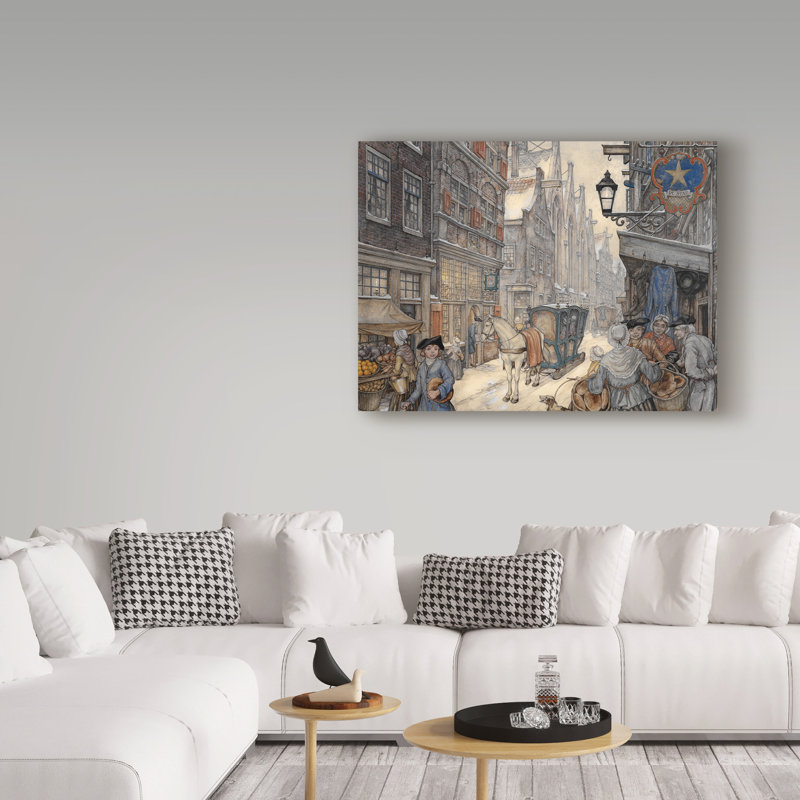 «City Carriage» par Graceleigh, reproduction d'art sur toile tendue, H 14 po x l 19 po x P 2 po