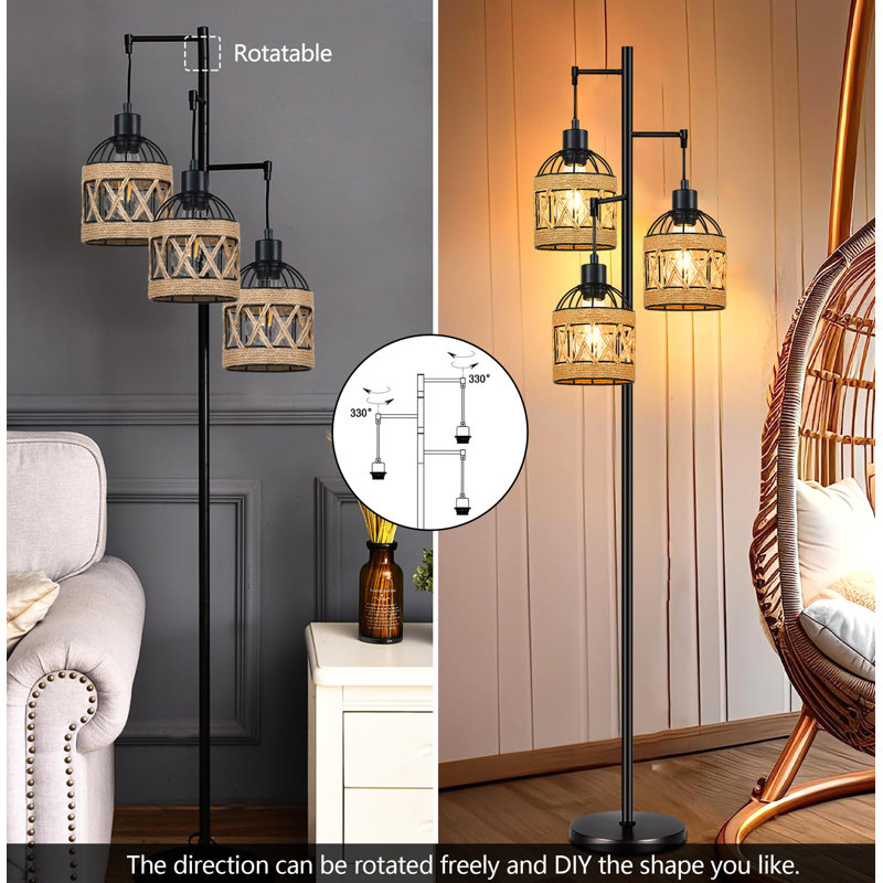 Eastvale 65'' Black Tree Floor Lamp