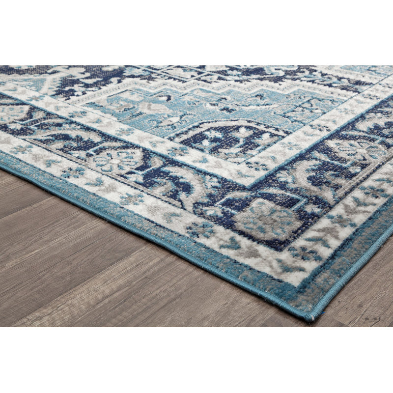 Tapis bleu Freya, Rectangle 8 pi x 10 pi