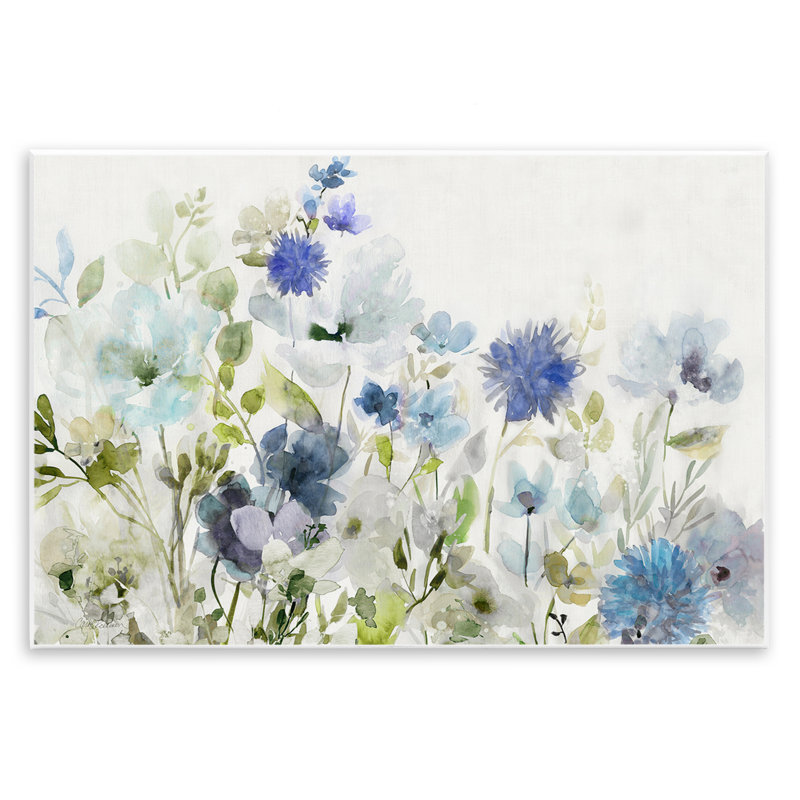 "Blue Opaque Flower Layers" par Carol Robinson, H 10 po x l 15 po