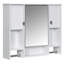 Armoire de salle de bain murale moderne 35 po x 28 po - Rangement pour médicaments avec miroir et barre à serviettes, conception peu encombrante-800856862